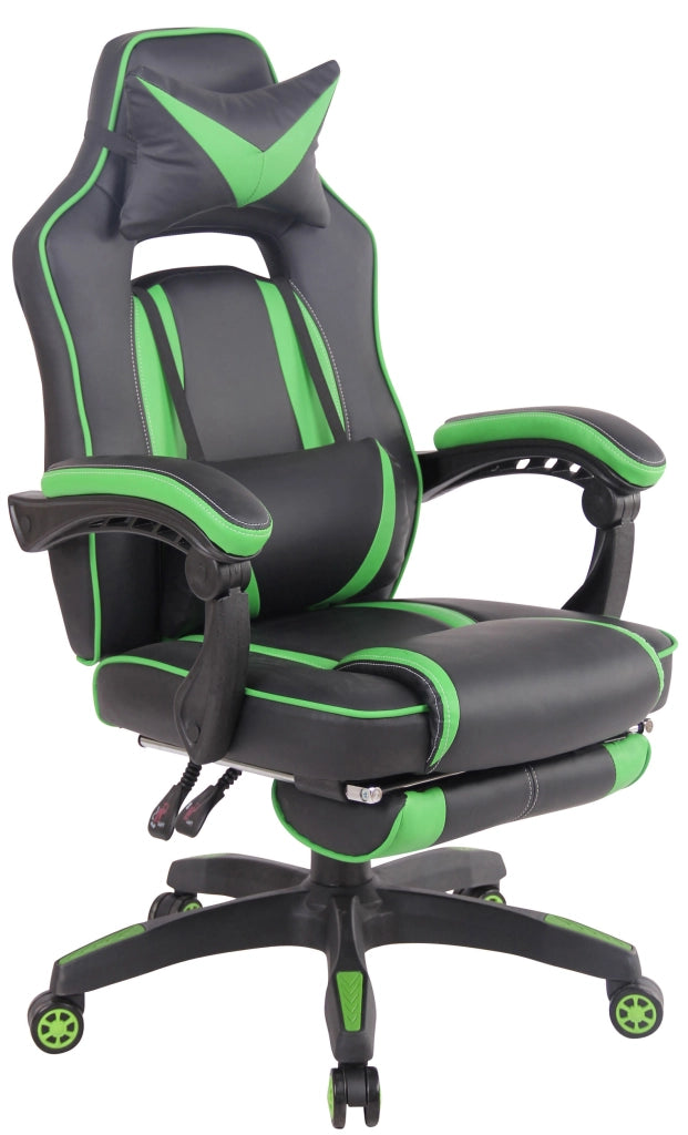 Sedia Gaming Heat In Similpelle Nero/verde