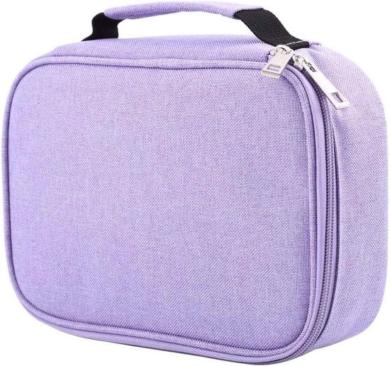 Pen case da 72 posizioni - grande capacità - rimovibile - penne con chiusura a zip - per bambine - per bambini - prima giornata di scuola - viola
