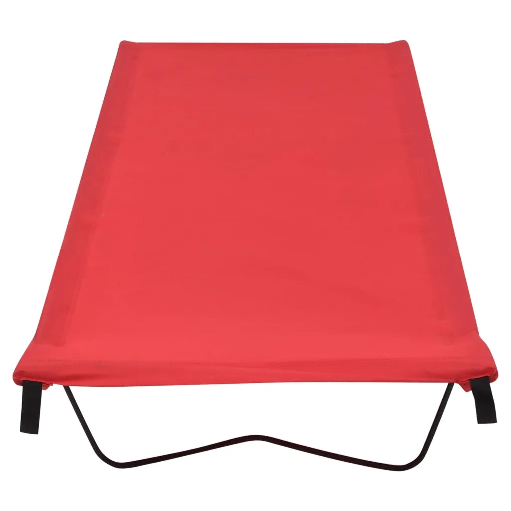 Letto da Campeggio 180x60x19 cm Tessuto Oxford e Acciaio Rosso CFW8805818
