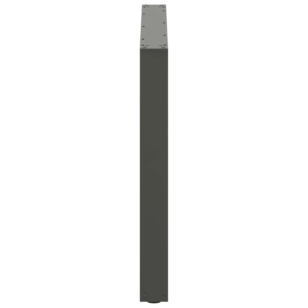 Set di 2 gambe regolabili a forma di U per tavoli e scrivanie da 100 x 72-73 cm in acciaio antracite 02_0057438