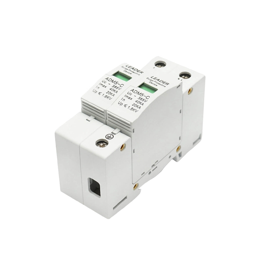 Scaricatore di sovratensione con segnalazione per impianti fotovoltaici LA-SPD-2P-40kA-385V Leader