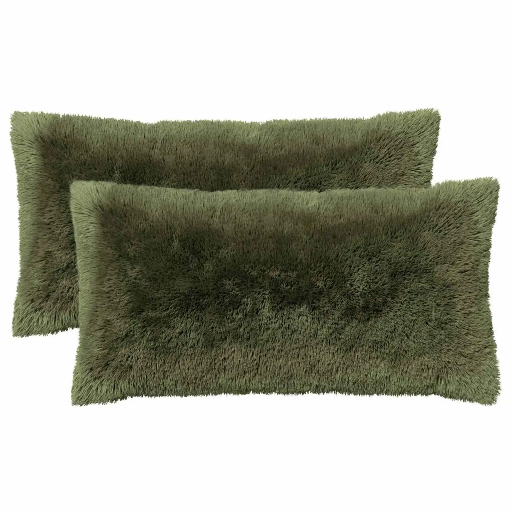 Cuscino con cuscino HEERLEN 2 pz Verde Fleece PV 925493