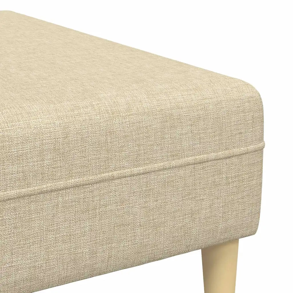 Divano in tessuto con cuscino 3 pcs Crema 208 cm Tessuto