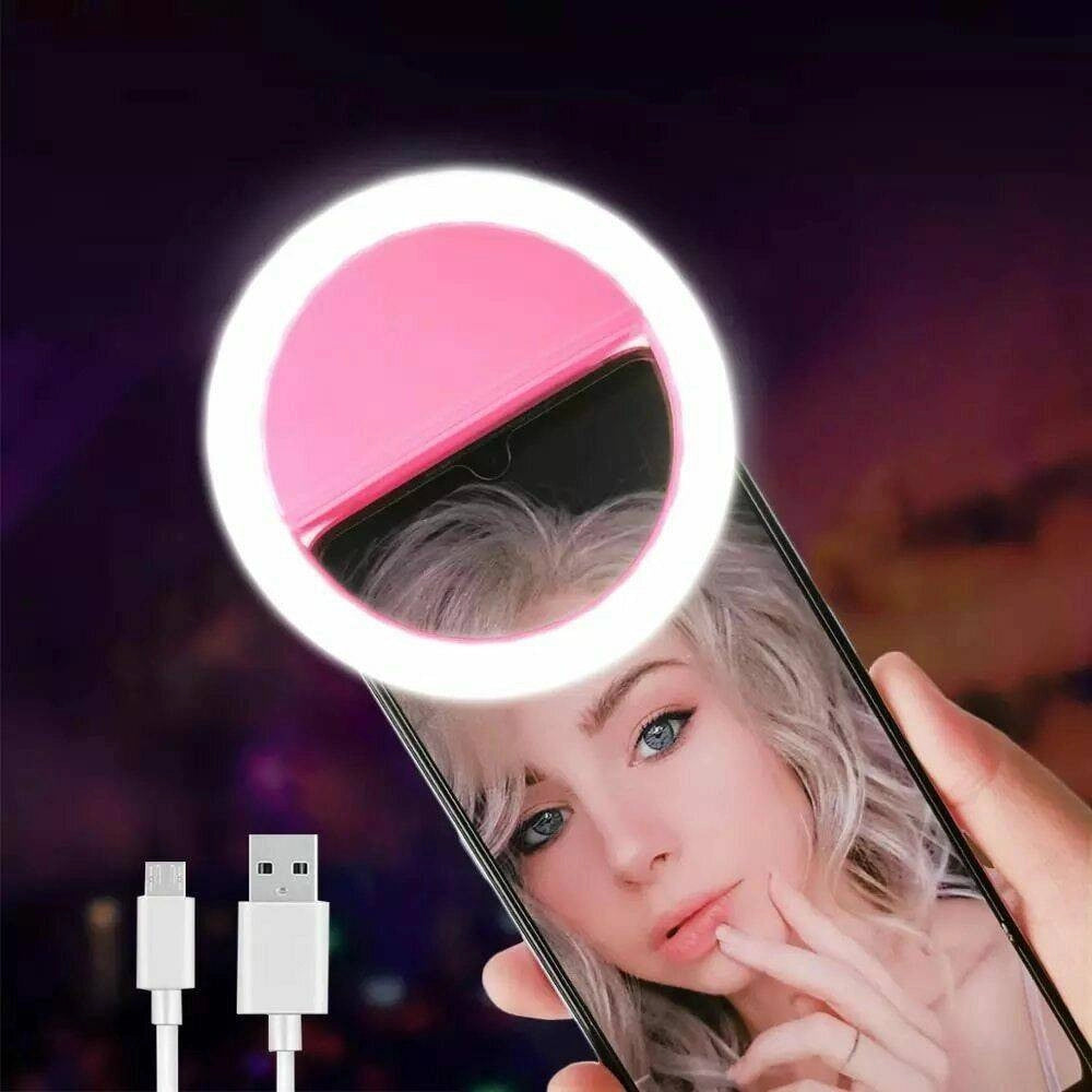 Trade Shop - Anello Luminoso A Led Per Selfie Tik Tok Luce Ring Light Telefono Ricaricabile -