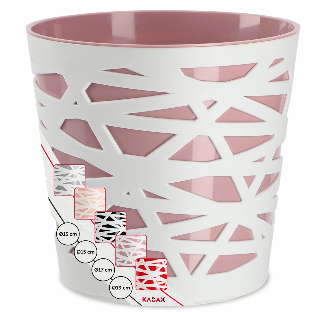 KADAX - Inserto in plastica per vaso di fiori e piante, 15 cm, rosa