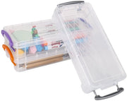 Set di pennelli 3 in 1, contenitore 21 x 10 x 4 cm con coperchio chiuso per piccoli oggetti penne aquarello pennelli stili