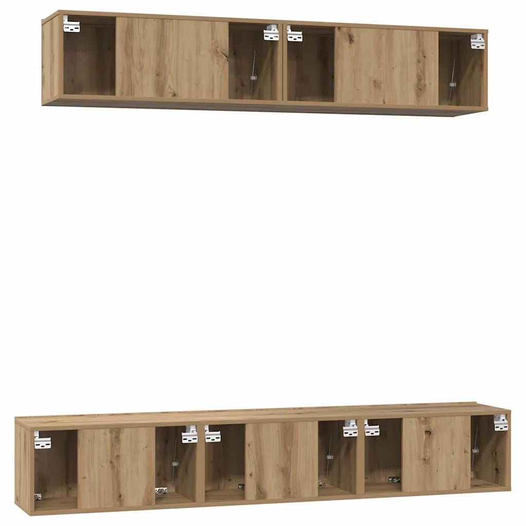 Set mobile TV 5 pcs Rovere artigianale Legno multistrato 3393407
