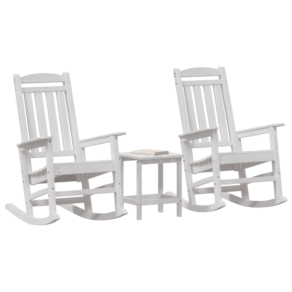 Set Giardino  3 Pezzi Bianco HDPE