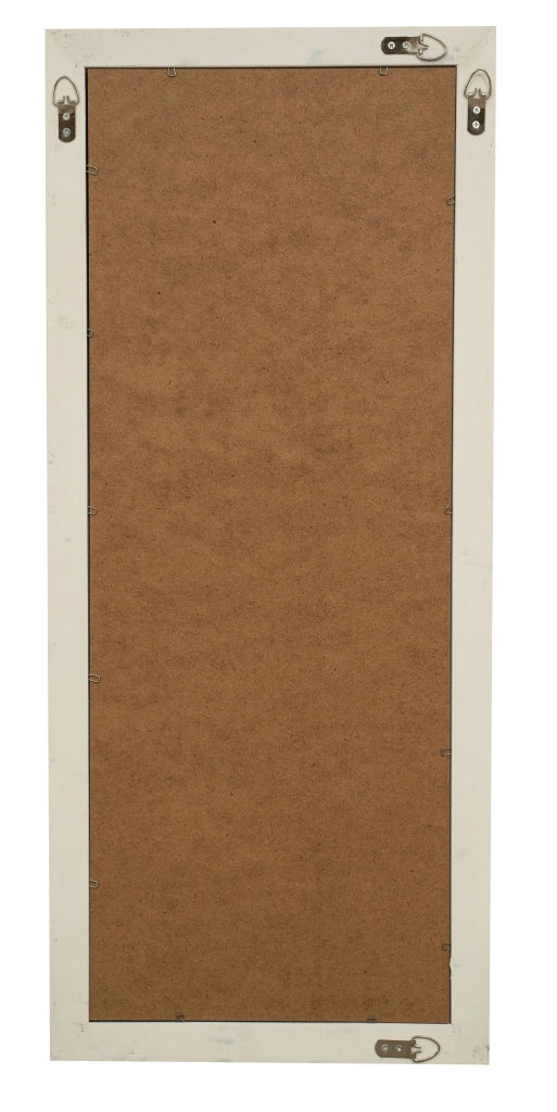 Biscottini Specchio Specchiera da parete e appendere verticale/orizzontale L35xPR4xH82 cm finitura bianco anticato