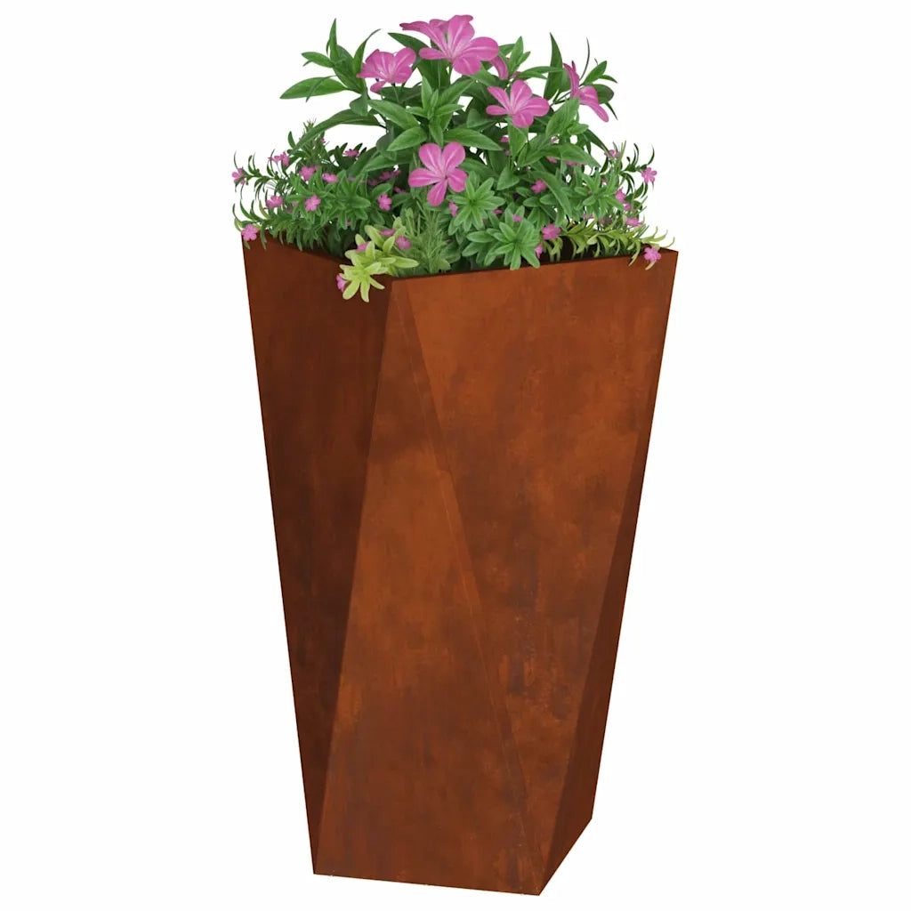 Fioriera 2 pz-Set di 2 Vaso-Contenitore per Piante Ruggine 40 x 40 x 75 cm