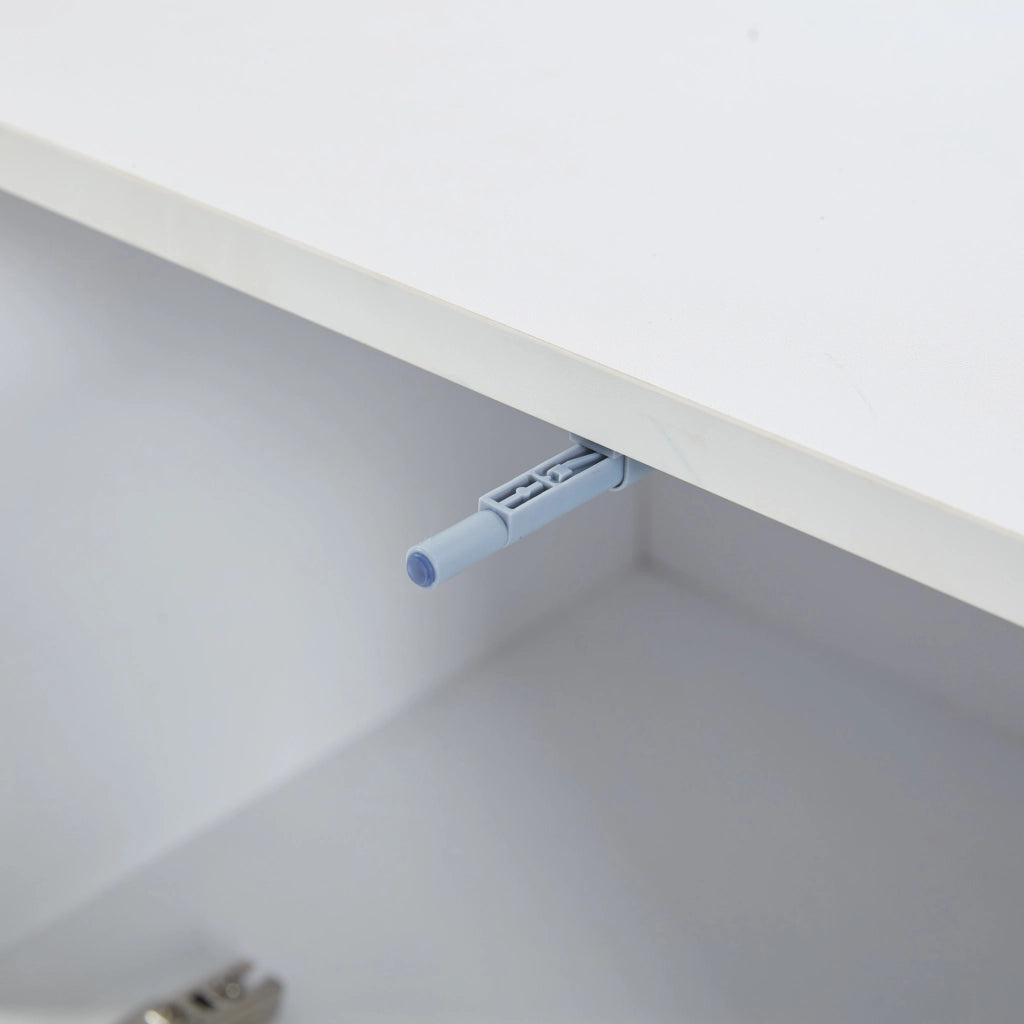 Mobile TV a Parete con LED ¨C MINIMAL ¨C Bianco Lucido, 3 Ante, 180x35x30 cm
