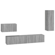 Set di mobili in legno ingegnerizzato Sonoma da 4 pezzi (mobile credenza mobile TV soggiorno camera da letto salotto) - 02_0024841