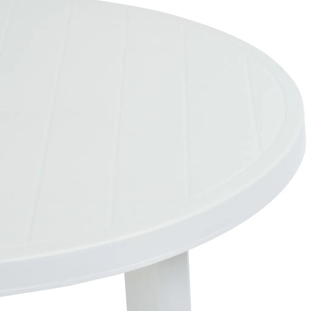 Tavolo da Giardino Bianco 89 cm in Plastica 48805