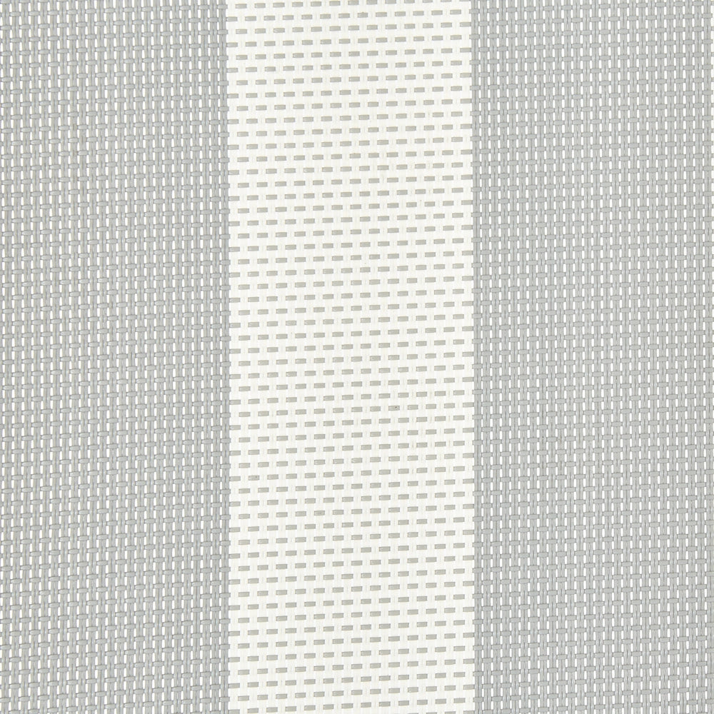Sedia a sdraio pieghevole Bianco Grigio Textilene a strisce Sedile a fionda Sedia da spiaggia Schienale regolabile Patio Reclinabile