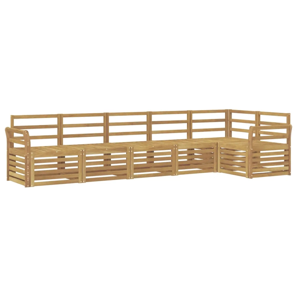 Set di divani da esterno 6 pcs Bianco 308 x 130,5 x 73 cm 3391914