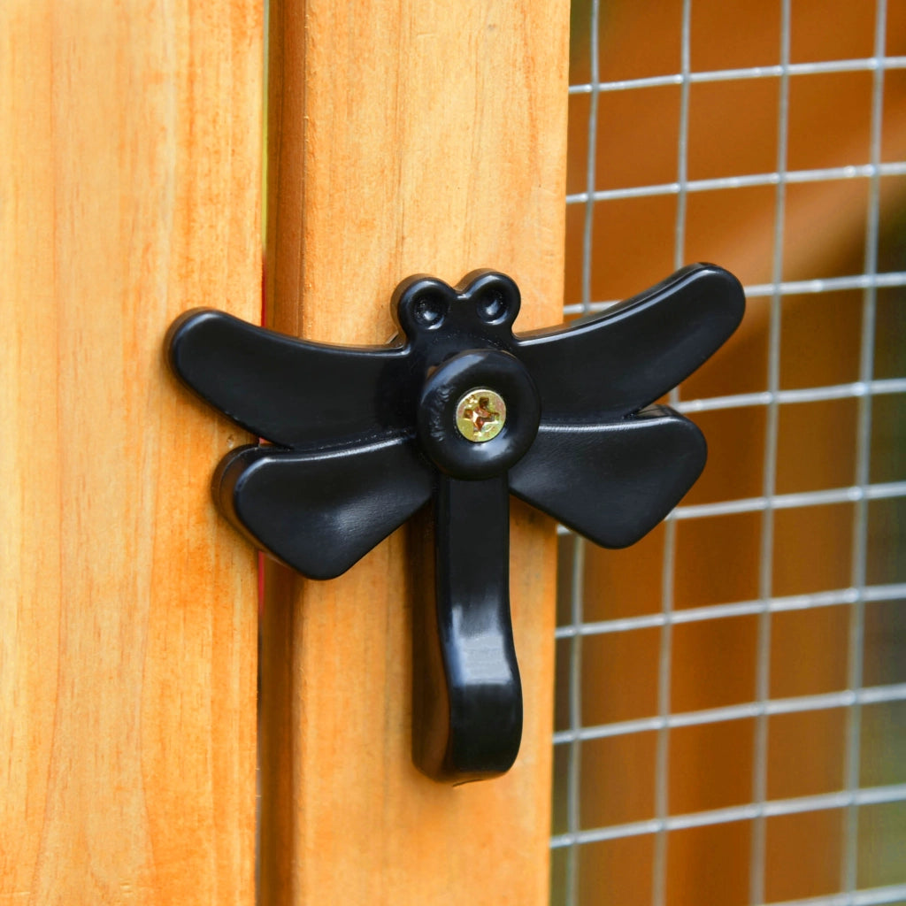 Pollaio per galline nane con recinto e nido ¨C Xylo ¨C Legno di abete sigillato, tetto in asfalto, giallo+verde