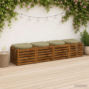 Cuscini per Sedia in 4 Pezzi 4 pz 100% Poliestere Verde chiaro 945282