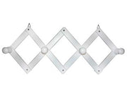 APPENDIABITI ESTENSIBILE IN LEGNO 4 POSTI BIANCO  cm.24x50