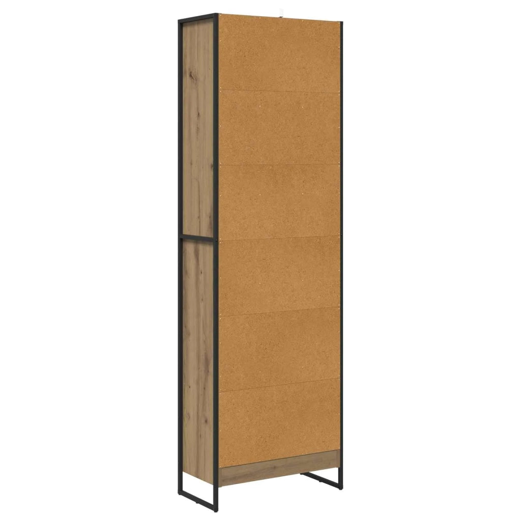 Armadio per Libri 2 pcs Rovere Artigianale 80 x 30 x 155 cm