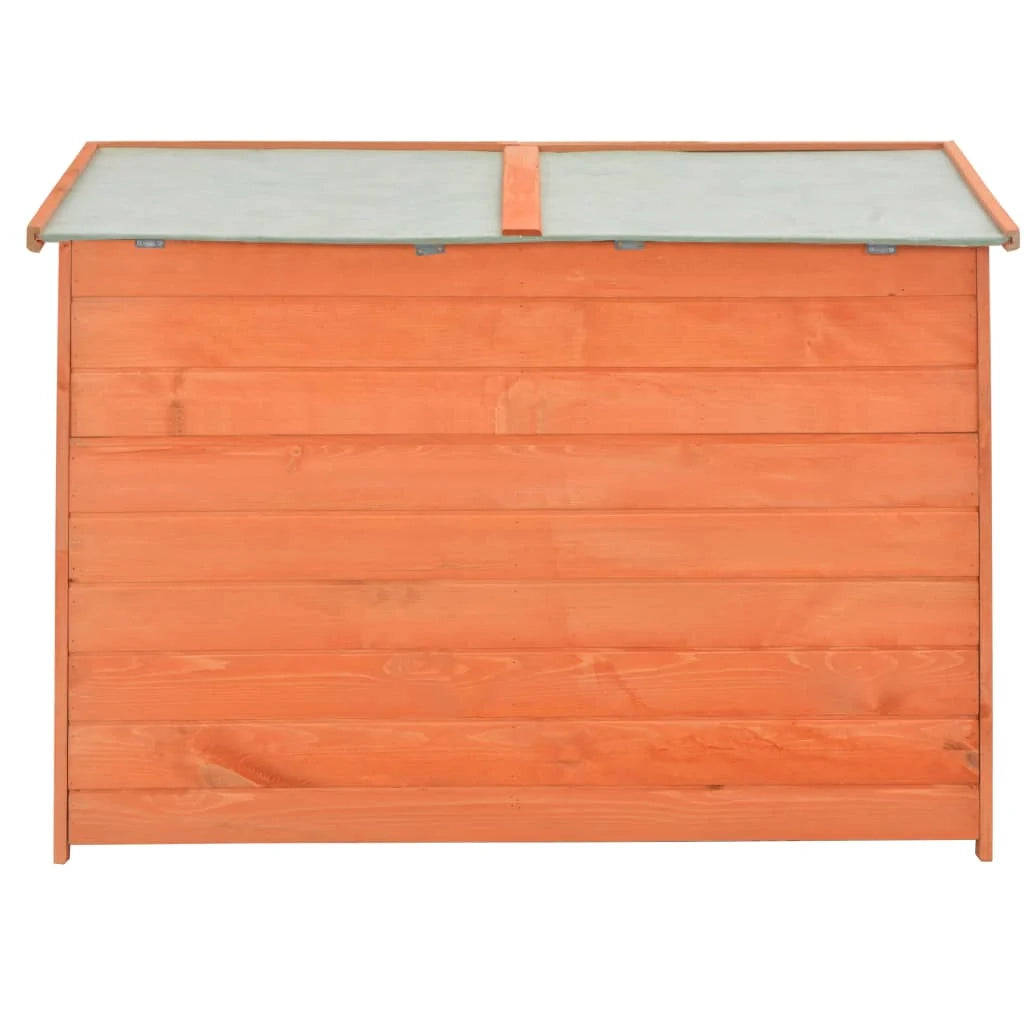 Casetta da giardino cabina ripostiglio casetta da esterno robusta casetta per attrezzi 128 x 42 x 91 cm legno marrone 02_0022382