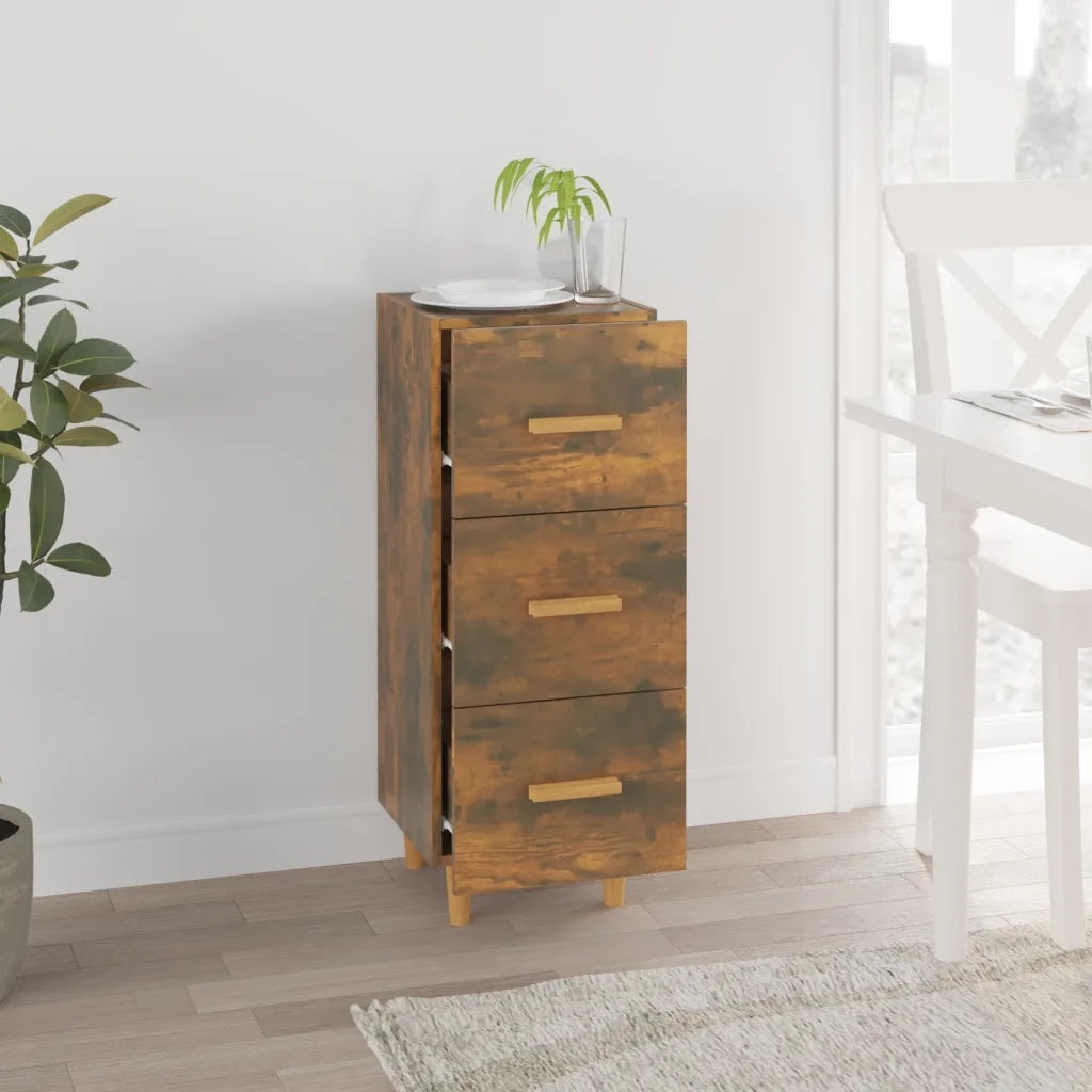 Credenza Rovere Fumo 34,5x34x90 cm in Legno Multistrato cod mxl 27794