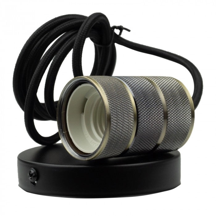 Lampada sospesa industriale tuba 1xE27 bruna Ecolight