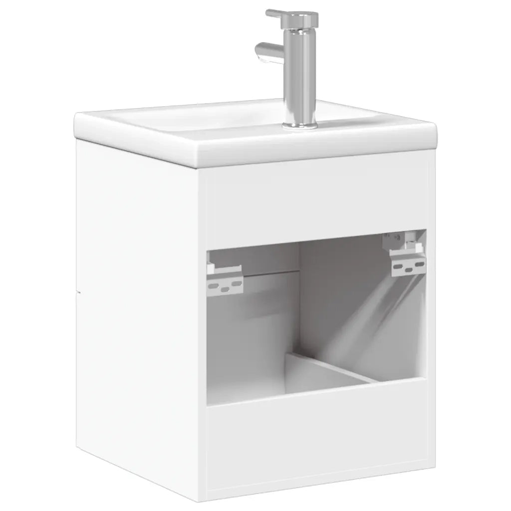Mobile da Bagno con Lavabo da Cucina-Armadietto da bagno con Lavandino Bianco 581044