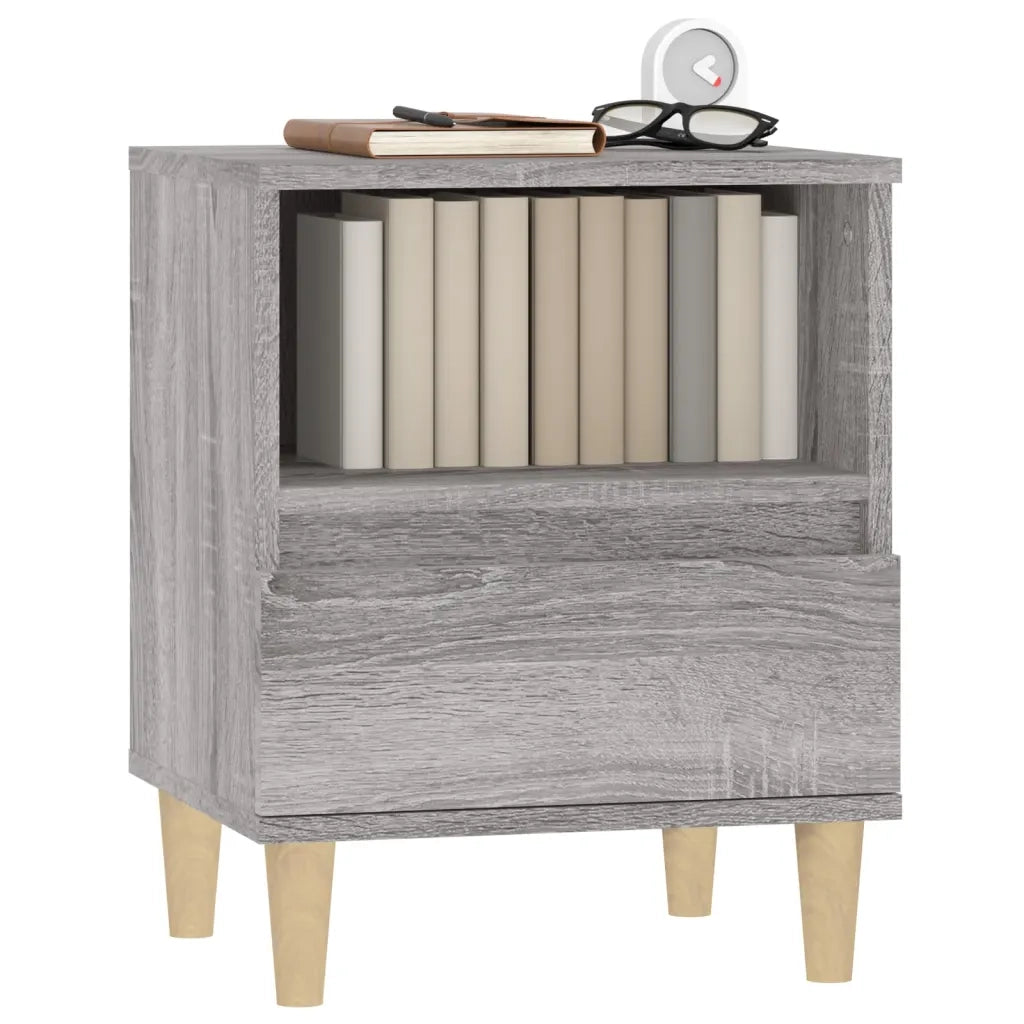 Comodino 2 pz Grigio Sonoma 40x35x50 cm cod mxl 30025