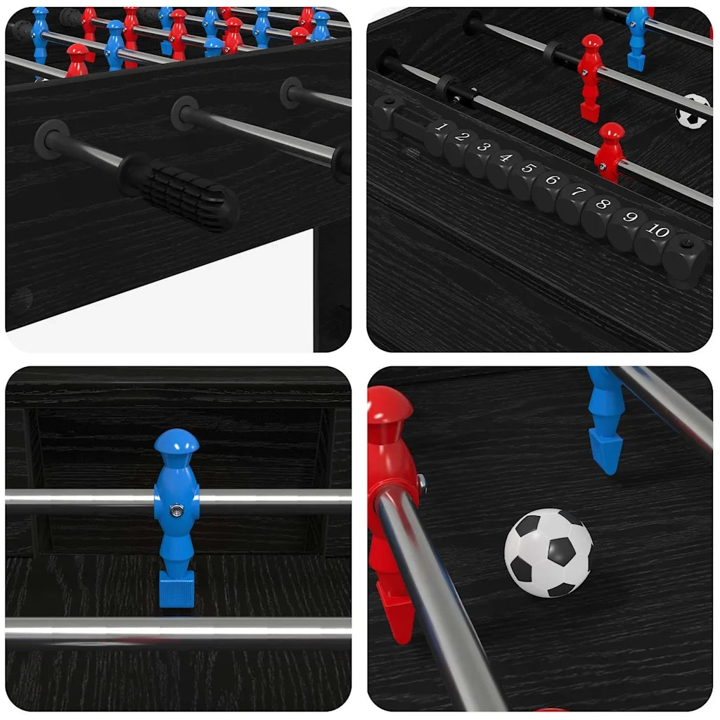 Tavolo da Foosball Rovere Nero 125 x 60,5 x 80 cm CFW1647407