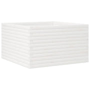 Fioriera rialzata per piante fiori terrazza giardino 80 x 80 x 45,5 cm legno di pino massiccio bianco 02_0037912