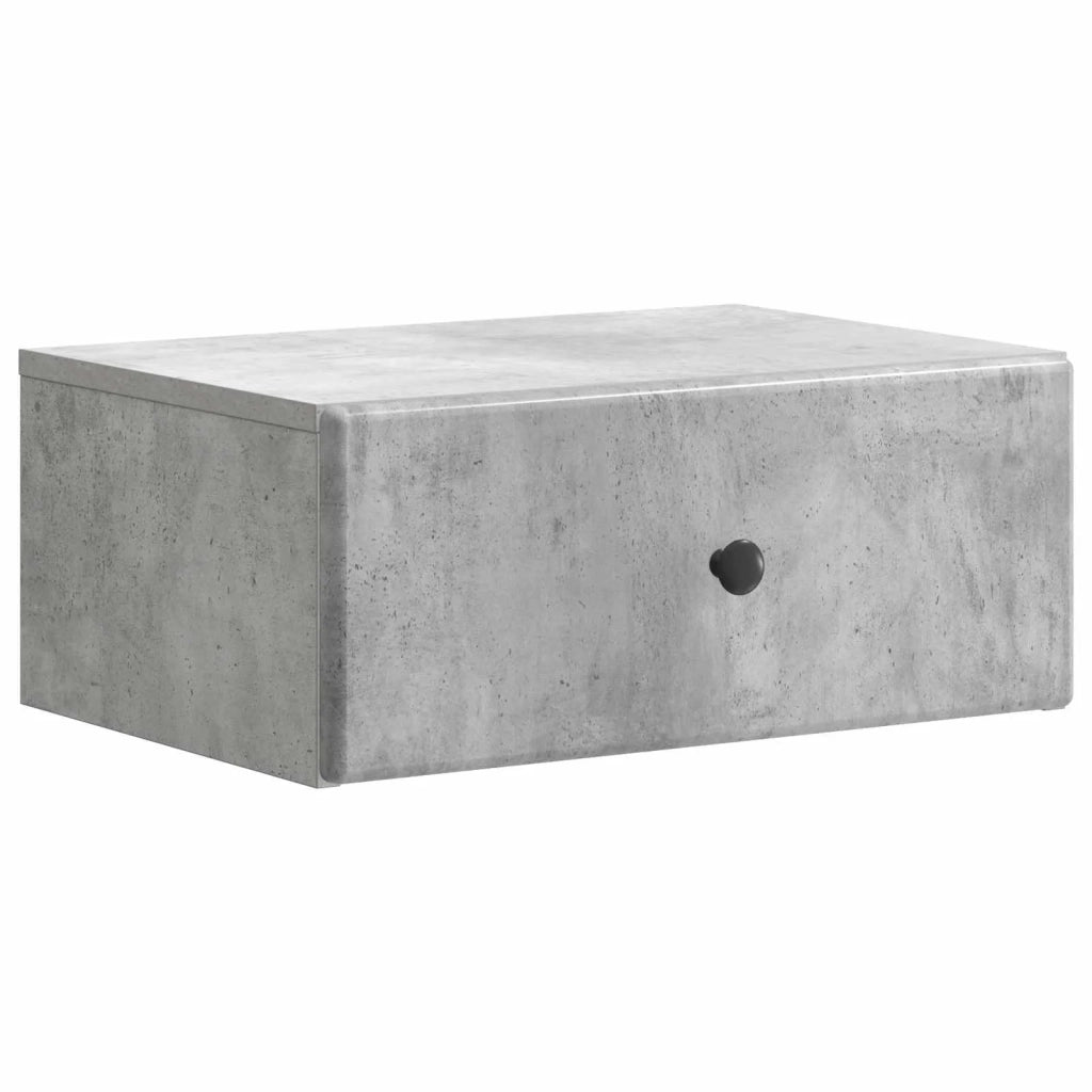 Mobiletto da notte a muro Grigio Cemento 49 x 34,5 x 20 cm 899131