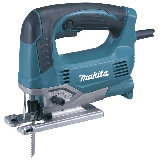 Makita JV0600J Seghetto Alternativo Elettrico 650 W 90 mm legno 20 mm alluminio azione orbitale 3 posizioni colore Nero Blu