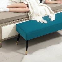 Panca per piede del letto panca imbottita in velluto con gambe in metallo, per camera sala da pranzo salotto corridoio, verde