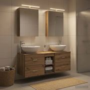 Set di mobili per il bagno 5 pcs Rovere Artigianale 3406958