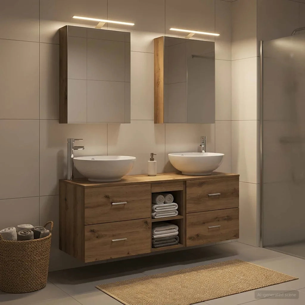 Set di mobili per il bagno 5 pcs Rovere Artigianale 3406958