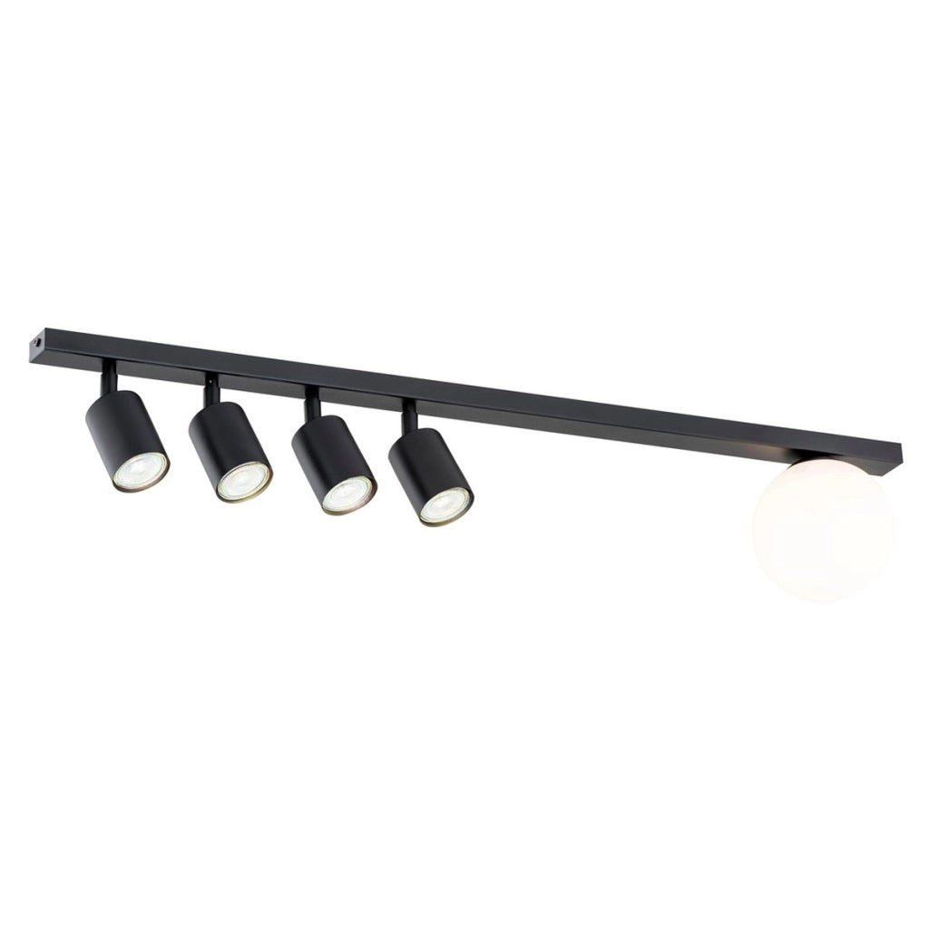 Lampada da soffitto Baster in acciaio nero opaco