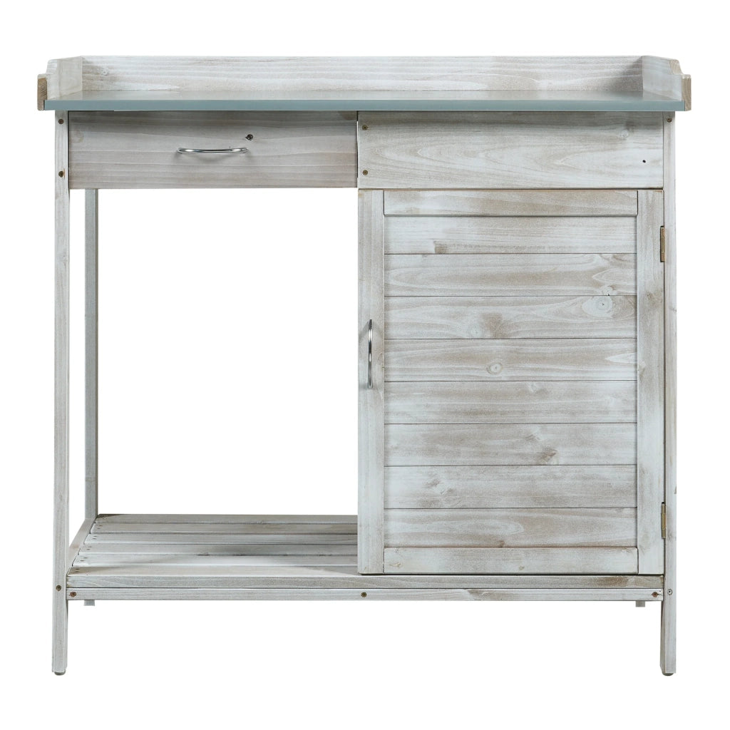 Tavolo da rinvaso 98 x 48 x 94 cm abete grigio 03_0011045