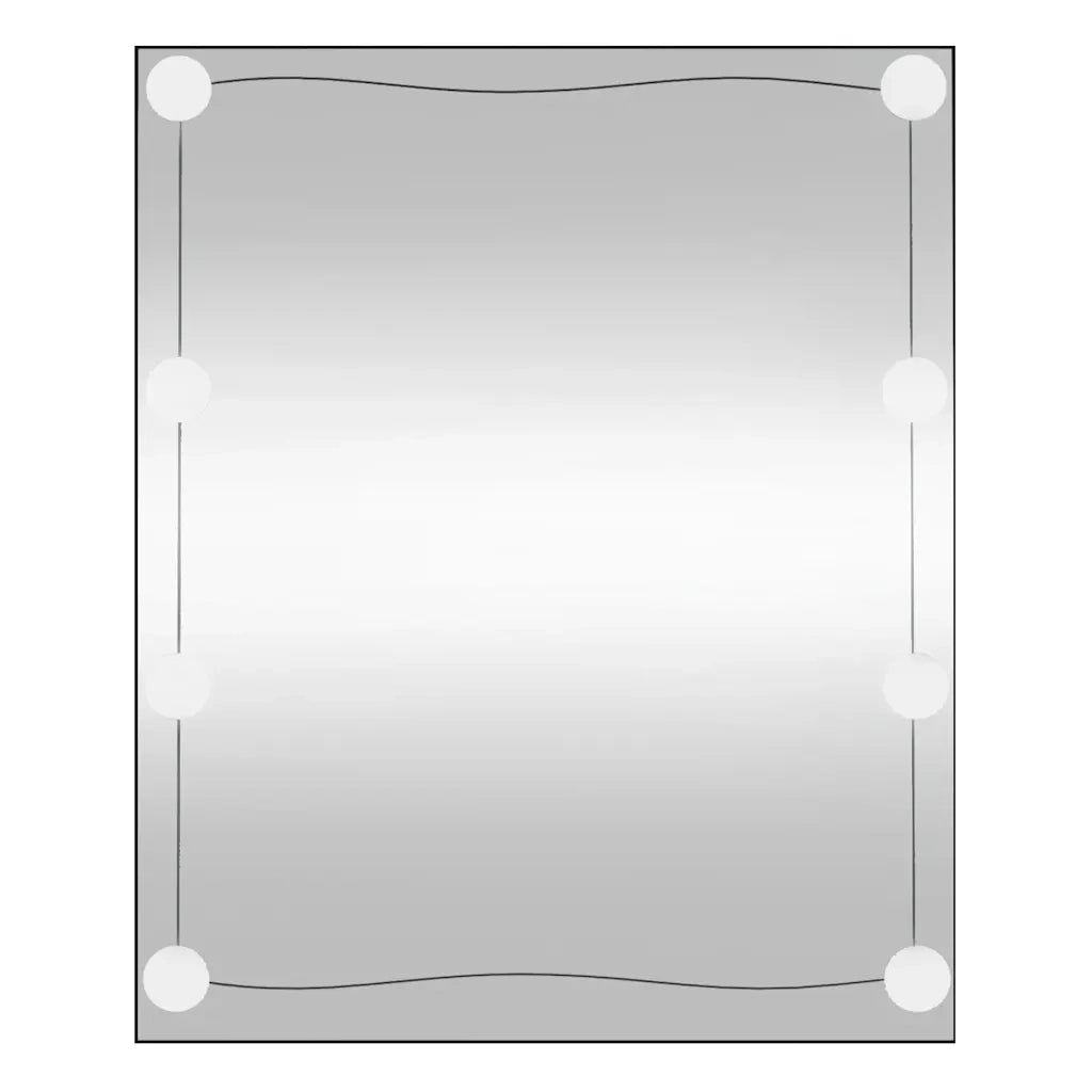 Specchio da Parete con Luci LED 50x60 cm Vetro Rettangolare