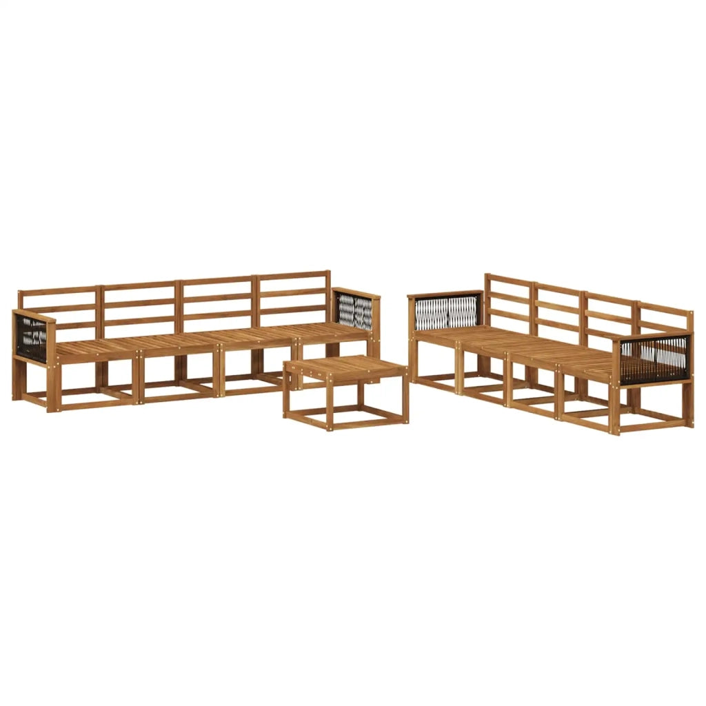 Set di divani da esterno 7 pcs Naturale