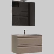 BASE SOSPESA LUANA CM 80 CANNETTATA GRIGIO SABBIA - 1 pezzi - Idroweb