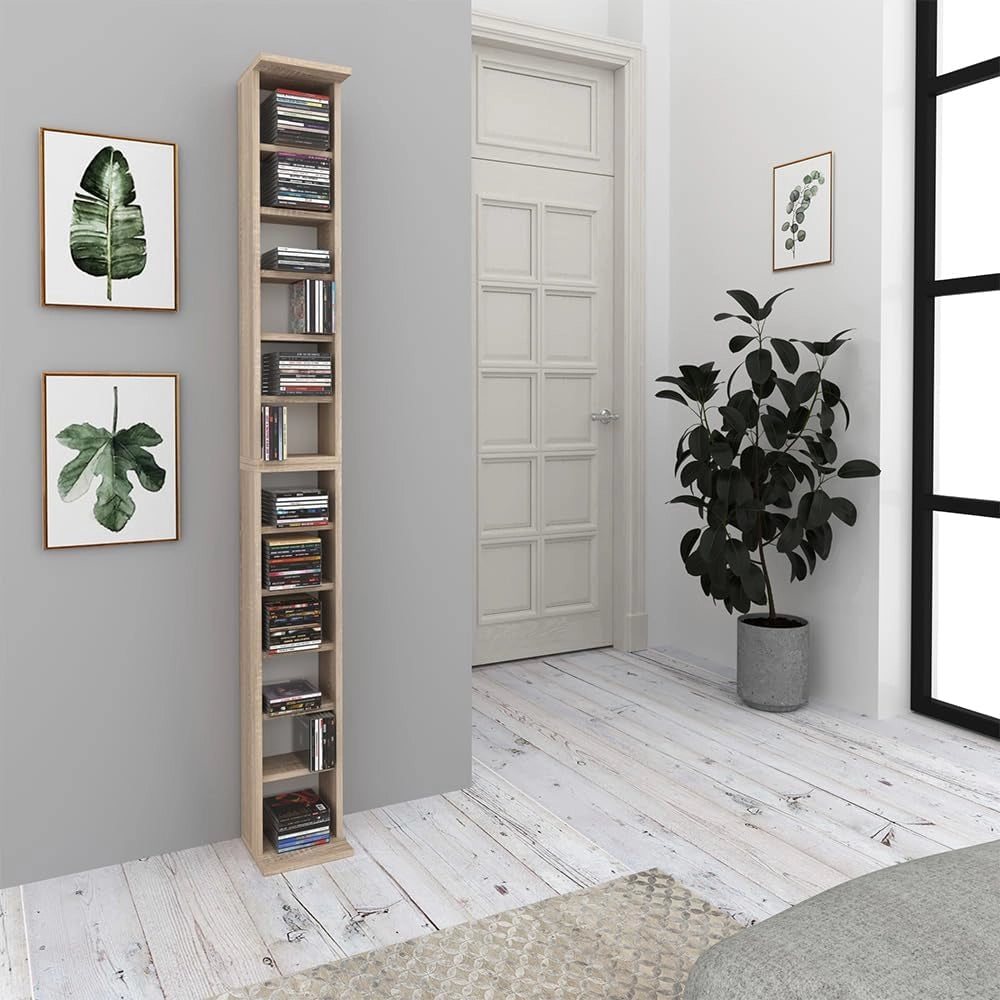 Vicco Scaffale porta cd, Sonoma, 21 x 183.6 cm Set di 2