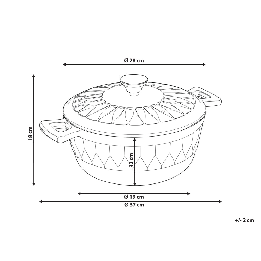 Casseruola in ghisa smaltata arancione con coperchio e manico in acciaio inossidabile adatta al forno e compatibile con tutti i tipi di piano cottura