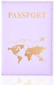 Portafoglio di viaggio in pelle, portamonete per pasaporto, portafoglio in PU, portamonete per documenti di viaggio, carte di credito, biglietti, carte di visita e biglietti di ingresso (blu)