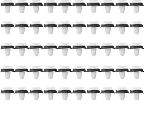 Clip di fissaggio per panelli 50 pezzi - Materiale: plastica - Lunghezza 17 mm - Per veicoli tipo Ducato - Qualità OEM - Clip per panelli di fissaggio