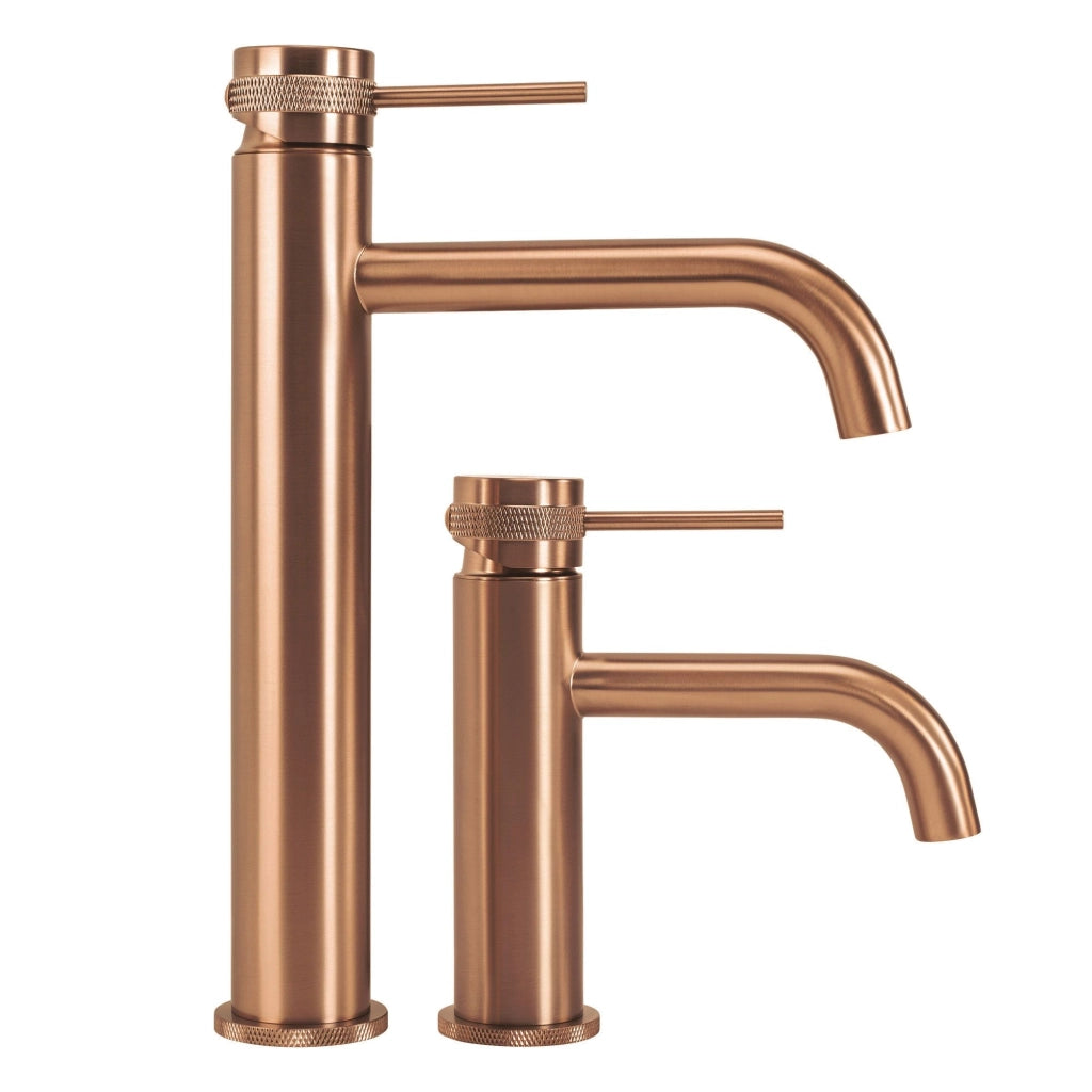 Rubinetto Da Lavabo Rea Lungo Grip Brush Copper Low