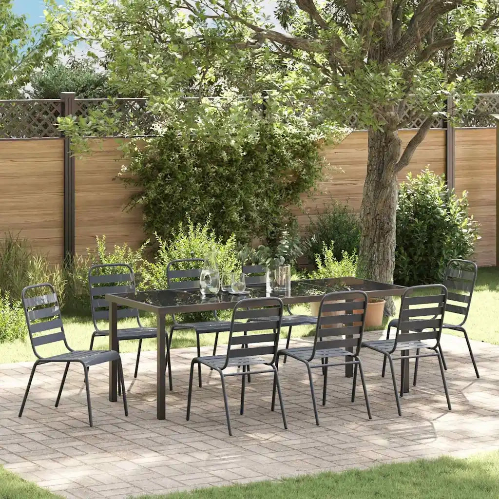 Set da Pranzo per Giardino 9 pcs Antracite 3379302