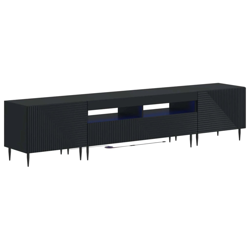 Mobile TV LED a 3 pezzi Nero Legno ingegnerizzato 3416675