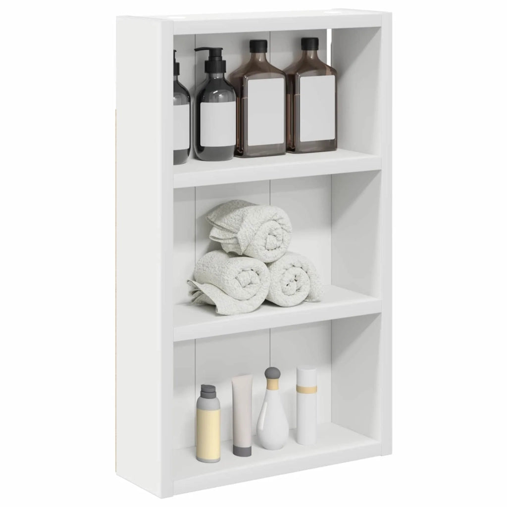 Armadio da bagno a muro con lo scaffale Bianco 30 x 10 x 50 cm