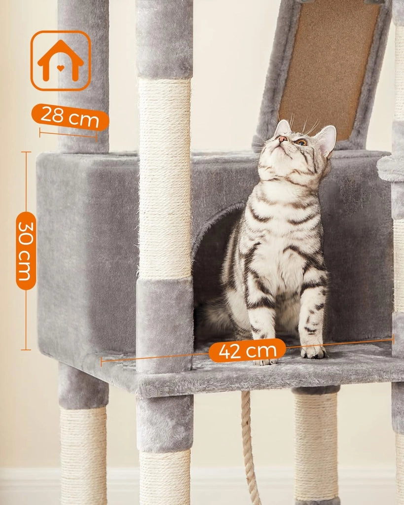 Tiragraffi per gatti VALORA - Grigio chiaro, corda di sisal, PCT190W01