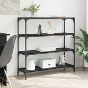 Armadio per Libri Rovere Nero 100 x 33 x 100 cm